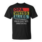 Opa Weiss Alles Werde Grandpa Lustig Enkelin Oma Weltbester T-Shirt