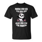 Panda Deko Bär Geschenk Kostüm Damen Süße Geschenke Kleiner T-Shirt
