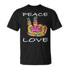 Peace Love Flower 60Er 70Er Jahre I Hippie-Kostüm Outfit T-Shirt