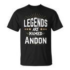 Personalisiertes Legends Are Named Andon T-Shirt, Sternen-Design Unisex