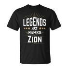 Personalisiertes T-Shirt Legends are named Zion, Ideal für Gedenktage