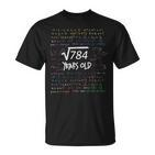 Quadratwurzel Of 784 28 Geburtstag 28 Jahre Alt Mathematik T-Shirt
