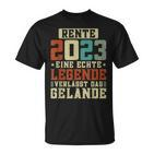 Rente 2023 Eine Echte Legende Verlässt Das Gelände Retro T-Shirt