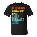 Retro Legendär Seit Februar 2005 18 Jahre Alt T-Shirt