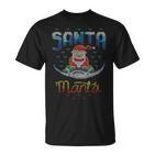 Santa Manta Claus Angeln Fischangler Hässlicher Weihnachts T-Shirt