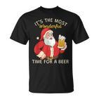 Santa Wonderful Times Für Ein Bier T-Shirt