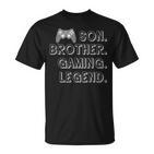 Sohn Bruder Gaming Legend Gaming Nage Boys Gamer T-Shirt