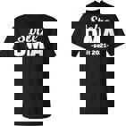 Stolze Oma seit 2021 Schwarzes T-Shirt, Präsent für Großmütter