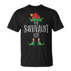 Survivalist Elfenhemd Familie Passender Pyjama Weihnachten T-Shirt