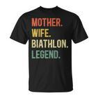 Vintage Mutter Frau Biathlon Legende Retro Wintersport T-Shirt