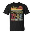 Vintage November 1962 T-Shirt, 60. Geburtstag Männer Frauen