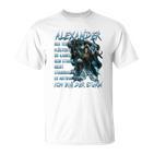 Alexander - Der Sturm Herren T-Shirt, Mystisches Wolfsmotiv