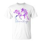 Believe In Magic Einhorn-T-Shirt, Vintage-Fantasiekunst für Pferdefans