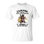 Camping und Vodka Bären-Lagerfeuer T-Shirt, Lustiger Spruch Tee