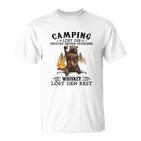 Camping und Whiskey T-Shirt, Lustige Outdoor Abenteuer Sprüche
