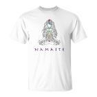 Chakra Meditation Herren T-Shirt mit Namaste-Schriftzug, Spirituelles Design