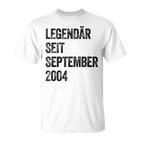 Geburtstag Legendär Seit September 2004 Jahrgang Vintage T-Shirt