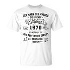 Herren Vintage Der Mann Mythos Die Legende 1970 53 Geburtstag T-Shirt