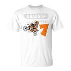 Kinder Braaaap Im 7 Dirt Bike Motocross 7 Geburtstag T-Shirt