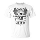 Legende Geburtstag 1981 Langarm-Shirt, 39 Jahre Jubiläum