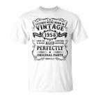 Legenden Wurden Im 1958 Jahrgang Geschenk 65 Geburtstag Mann T-Shirt