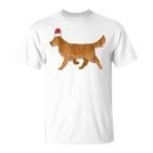 Lustiges Golden Retriever Weihnachts-T-Shirt, Hunde-Design Tee