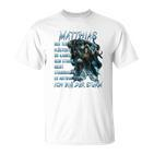 Matthias T-Shirt mit Nordischem Krieger, Personalisiertes Sturmmotiv