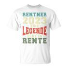 Rentner 2023 Rente Spruch Retro Vintage V2 T-Shirt