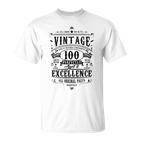 Retro 100 Geburtstag Geschenk Für Oma 100 Jahre Alt 1922 V2 T-Shirt