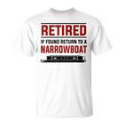 Schmalboot-Outfit Für Damen Und Britische Kanalboot-Ruhestand T-Shirt