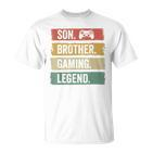 Vintage Sohn Bruder Gaming Legende Retro Video Gamer Boy T-Shirt