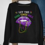 Mardi Gras Lip Sweatshirts