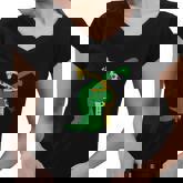 Giraffe Dinosaur Hug Love Dino Animals Safari Halloween Gift Shirt Women V-Neck T-Shirt