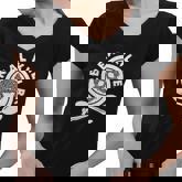 Thread Science Cereal Killer Skull Serial Food Milk Horror Funny Women V-Neck T-Shirt