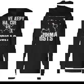 Creepy Christmas Skeleton Costume Snow Xmas Men Women Long Sleeve T-Shirt T-shirt Graphic Print