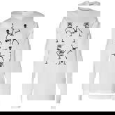 Halloween Vintage Pumpkin Dancing Skeletons Dance Skeleton Men Women Long Sleeve T-Shirt T-shirt Graphic Print