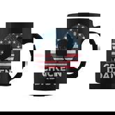 Retro Chicken Daddy Farmer American Flag Fathers Day Mens Coffee Mug