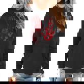 Blood Hands Splatters Red Bloody Handprints Zombie Outbreak  Women Hoodie Graphic Print Hooded Sweatshirt