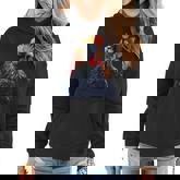 Retro Vintage Chicken Cool Rooster Wearing Sunglasses Women Hoodie