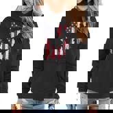 Rooster Patriotic Chicken 4Th Of July Usa Flag Women Hoodie Graphic Print Hooded Sweatshirt