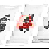 Funny Christmas Gnomes Red Truck Pillow