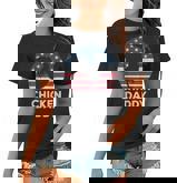 Retro Chicken Daddy Farmer American Flag Fathers Day Mens Women T-shirt