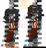 Rooster Patriotic Chicken 4Th Of July Usa Flag Women T-shirt