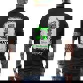 In May We Wear Green Messy Bun Mental Health Awareness  Mens Back Print T-shirt