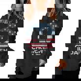 Retro Chicken Daddy Farmer American Flag Fathers Day Mens Women Crewneck Graphic Sweatshirt