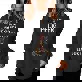 Vintage Look At My Pecker Look At It Funny Rooster Chicken  Women Crewneck Graphic Sweatshirt