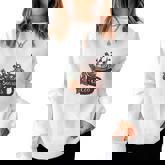 Funny Christmas Santa Cocoa Women Crewneck Graphic Sweatshirt