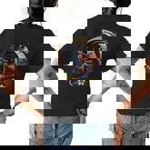 Cat Japan Style Funny Cat Gift Retro Vintage Funny Cat Women's Crewneck Short Sleeve Back Print T-shirt