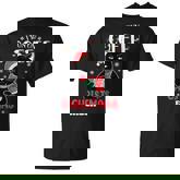 Black Cat Lights I Run On Coffee And Christmas Cheer V2 T-shirt