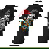 Christmas Basketball Ball Santa Hat Xmas Sport Polka Dot Day V7 T-shirt